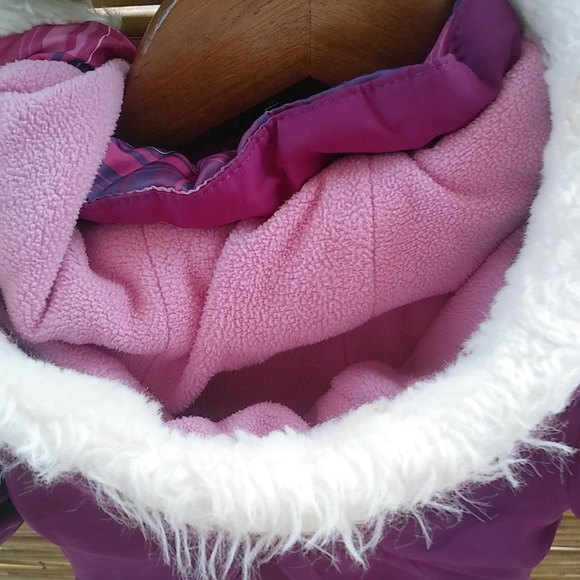 ZeroXposur M Girls Pink Purple Fur Hoodie Kids - Picture 8 of 10